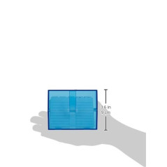 Wedo 2507303 Fichier A7 avec cartes + registre alphabétique 200 cartes Transparent Bleu