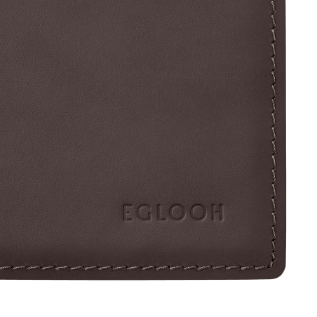 Eglooh - Mercurio - Sous main Bureau en Cuir Marron Brun cm 65x45 - Coutures Artisanales et Fond Antidérapant - Made in Italy
