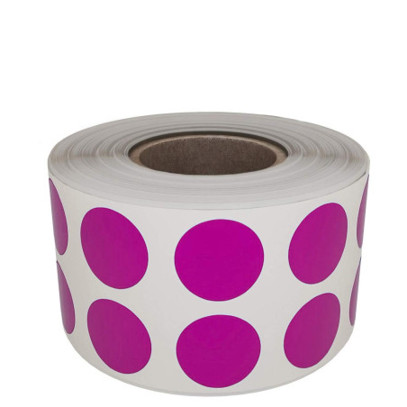 Royal Green Rouleaux D’Étiquettes Autocollantes Rondes Violet 1.3 cm (13mm) 1 Rouleau Paquet De 1080 Stickers