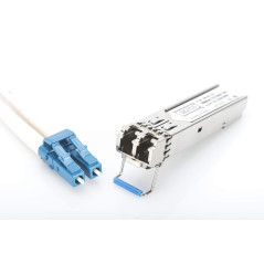 DIGITUS Module SFP Gigabit - 1,25 Gbit/s - Compatible Cisco - Mini GBIC - pour câble à Fibre Optique monomode - LC Duplex - Long