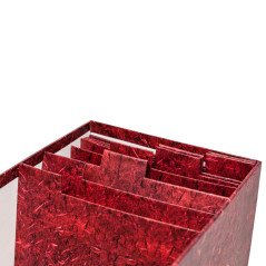 Hampton Frames | Boîte de rangement photos | Rouge, 10 x 15 cm, capacité 700 photos, séparateurs inclus, sans acide | Protection