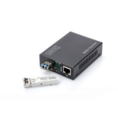 DIGITUS Module SFP Gigabit - 1,25 Gbit/s - Compatible Cisco - Mini GBIC - pour câble à Fibre Optique monomode - LC Duplex - Long