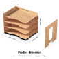JOPOO Organisateur de Bureau en Bois, 4 diviseurs Organisateur de Documents A4, Plateaux de classement en Bois pour Fichier Bure JOPOO Organisateur de Bureau en Bois, 4 diviseurs Organisateur de Documents A4, Plateaux de classement en Bois pour Fichier Bure