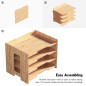 JOPOO Organisateur de Bureau en Bois, 4 diviseurs Organisateur de Documents A4, Plateaux de classement en Bois pour Fichier Bure JOPOO Organisateur de Bureau en Bois, 4 diviseurs Organisateur de Documents A4, Plateaux de classement en Bois pour Fichier Bure