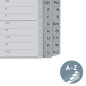 Leitz Intercalaires A5 Touches A-Z (Séparation A-L et M-Z), 20 Feuilles, Extra-Large, Gris, Onglets Renforcés en Plastique Résis Leitz Intercalaires A5 Touches A-Z (Séparation A-L et M-Z), 20 Feuilles, Extra-Large, Gris, Onglets Renforcés en Plastique Résis