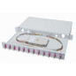 DIGITUS boîte d'épissure fibre optique 12 couplages - SC - OM4-1U - 19 pouces - Multi-Mode Duplex - Avec cassette d'épissure - M