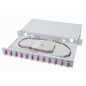 DIGITUS boîte d'épissure fibre optique 12 couplages - SC - OM4-1U - 19 pouces - Multi-Mode Duplex - Avec cassette d'épissure - M