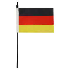 AZ FLAG - Drapeau De Table Allemagne - 15x10 cm - Mini Drapeau Allemand De Bureau 100% Polyester Avec Hampe De 25cm Et Socle En