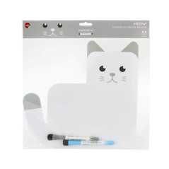 Balvi Tableau frigo magnétique Meow! Couleur Blanc Tableau de Planification Original idéal pour Les r