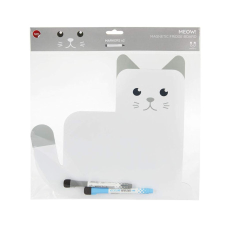 Balvi Tableau frigo magnétique Meow! Couleur Blanc Tableau de Planification Original idéal pour Les r
