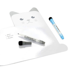 Balvi Tableau frigo magnétique Meow! Couleur Blanc Tableau de Planification Original idéal pour Les r