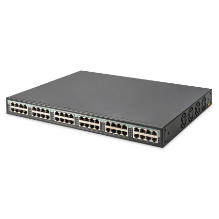 DIGITUS PoE+ Injecteur - 24 ports - IEEE802.3at - 10 Gbit/s - rack 19 pouces - 370 Watt total - jusqu'à 30 Watt/port