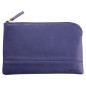 RHODIA 116537C - Pochette Zippée en Simili Cuir - Bleu Nuit - Taille S (11 x 17 cm) - Coutures Véritables - Intérieur Tissu Oran RHODIA 116537C - Pochette Zippée en Simili Cuir - Bleu Nuit - Taille S (11 x 17 cm) - Coutures Véritables - Intérieur Tissu Oran