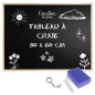 Creative Home 80x60 cm Tableau Craie Noir Ardoise Mural | Cadre de Pin | Effaceur Brosse + Stylo + Kit Suspension Incluses | Pan Creative Home 80x60 cm Tableau Craie Noir Ardoise Mural | Cadre de Pin | Effaceur Brosse + Stylo + Kit Suspension Incluses | Pan