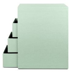 Rössler Papier 1524452654 - S.O.H.O. Boîte à 4 tiroirs pour DIN A5, avec trou de poignée, Mint, 250 x 175 x 320 mm, 1 pièce
