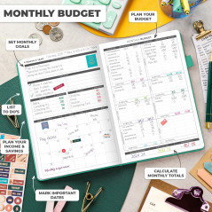 Clever Fox Budget Planner - Cahier des dépenses. Journal de budgétisation mensuel, planificateur financier et livre de comptes p