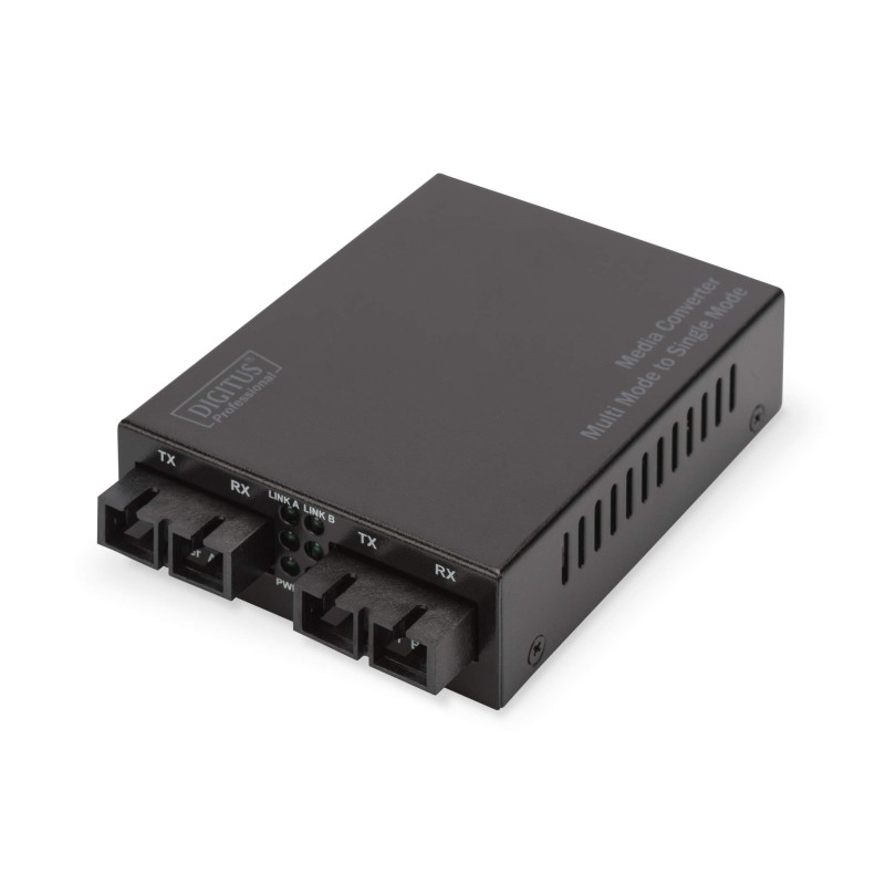 DIGITUS Convertisseur de média - Multimode/Monomode - Gbit Ethernet - SC à SC - longueur d'onde 850nm / 1310nm - noir DIGITUS Convertisseur de média - Multimode/Monomode - Gbit Ethernet - SC à SC - longueur d'onde 850nm / 1310nm - noir