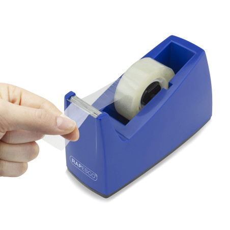 Rapesco 0774 Dévidoir de Ruban Adhésif 300 avec un Noyau de 25 mm, Ruban Adésif Non Inclus, Bleu