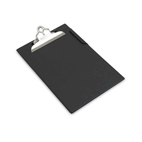 Rapesco CD1000B2 Porte-Bloc Recouvert de PVC à Grande Capacité, A4+ / Papier Ministre, Noir