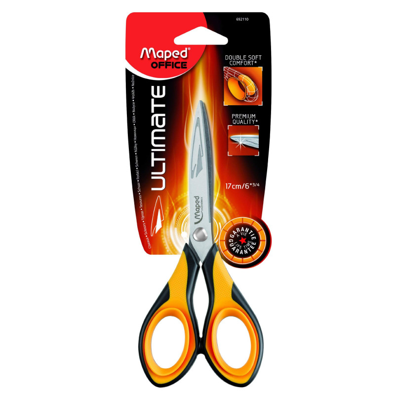 Maped Office Maped - Ciseaux Ultimate 17 cm ambidextres - Ciseaux symétriques - Qualité de coupe et confort extrême - Garantie à Maped Office Maped - Ciseaux Ultimate 17 cm ambidextres - Ciseaux symétriques - Qualité de coupe et confort extrême - Garantie à