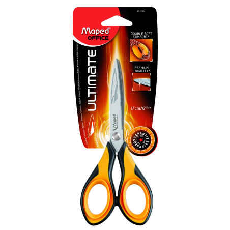 Maped Office Maped - Ciseaux Ultimate 17 cm ambidextres - Ciseaux symétriques - Qualité de coupe et confort extrême - Garantie à