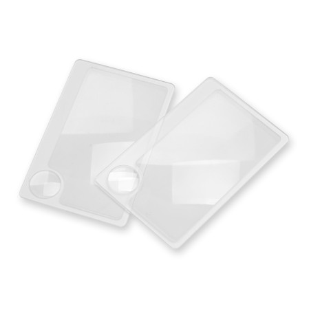 Carson Wallet Magnifier lentille de poche en format de carte de crédit, grossissement de 2,5x, avec une petite lentille incorpor