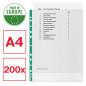 Esselte Pochettes A4 Perforées, Polyéthylène 200 Pochettes, 34 Microns, Embossées avec Dos Vert Renforcé, Idéales pour les Class Esselte Pochettes A4 Perforées, Polyéthylène 200 Pochettes, 34 Microns, Embossées avec Dos Vert Renforcé, Idéales pour les Class
