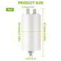 BOJACK CBB60 16uF 450V Condensateur de Démarrage moteur de Moteur pour Pompe de Piscine 16µF 450 Volt 40x70MM Connecteur M8 50/6