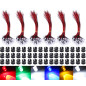 GTIWUNG 60Pcs 5mm Diode LED Pré-câblée Lumière, Diode Ampoule LED Câblé, Diode électroluminescente + 60Pcs Plastique 5mm LED Lum GTIWUNG 60Pcs 5mm Diode LED Pré-câblée Lumière, Diode Ampoule LED Câblé, Diode électroluminescente + 60Pcs Plastique 5mm LED Lum
