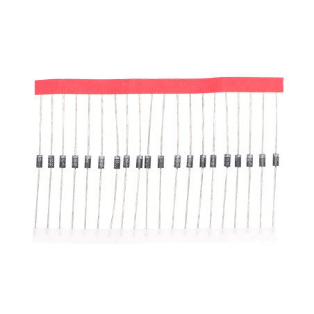 HUABAN 100 pièces 1N4002 Diode de redressement 1A 100V DO-41 (DO-204AL) Axial 4002 1 Amp 100 Volt