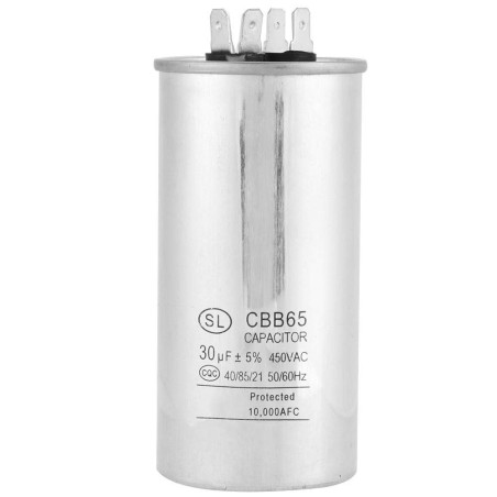 CBB65A-1 30uF 50 / 60Hz Condensateur de moteur, condensateurs cylindriques Condensateur de Démarrage 450V AC pour Réfrigérateur/