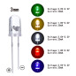 YIXISI 600pcs 3mm Bi-pin LED Diode électroluminescente, Tête ronde colorée, Haute luminosité lampe LED, diode rond, 5 couleurs(B YIXISI 600pcs 3mm Bi-pin LED Diode électroluminescente, Tête ronde colorée, Haute luminosité lampe LED, diode rond, 5 couleurs(B