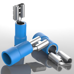 AUPROTEC Douilles à bride 0.5-6.0 mm² Connecteur femelle en PVC partiellement isolé. Connecteur de câble FDD en laiton étamé
