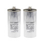 HUABAN 2 Pièces 40 uF Condensateur de démarrage CBB65 450V 50/60Hz Coquille en aluminium pour climatiseur HUABAN 2 Pièces 40 uF Condensateur de démarrage CBB65 450V 50/60Hz Coquille en aluminium pour climatiseur