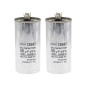 HUABAN 2 Pièces 40 uF Condensateur de démarrage CBB65 450V 50/60Hz Coquille en aluminium pour climatiseur HUABAN 2 Pièces 40 uF Condensateur de démarrage CBB65 450V 50/60Hz Coquille en aluminium pour climatiseur