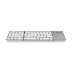 MediaRange Tastatur Wireless 63 Ta. faltbar Toch. DE Silber