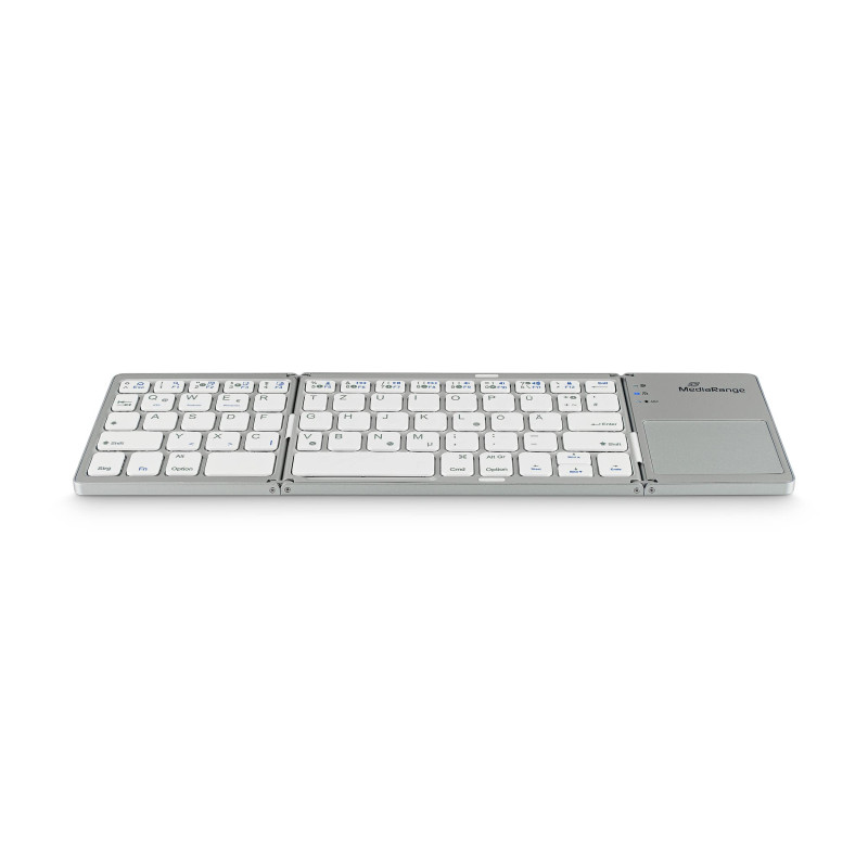 MediaRange Tastatur Wireless 63 Ta. faltbar Toch. DE Silber MediaRange Tastatur Wireless 63 Ta. faltbar Toch. DE Silber
