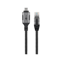 goobay 5m Câble USB-C vers RJ45 Ethernet CAT 6 pour une connexion Internet filaire stable avec routeur/modem/commutateur réseau/