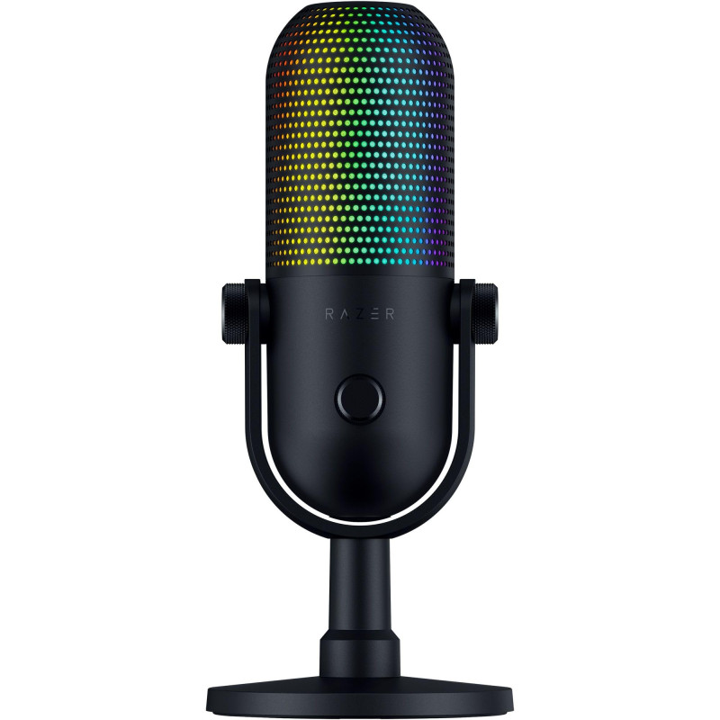 Razer Seiren V3 Chroma - Microphone USB RGB avec Tap-to-Mute (Un éclairage Qui réagit au Stream et au Jeu, Micro électrostatique Razer Seiren V3 Chroma - Microphone USB RGB avec Tap-to-Mute (Un éclairage Qui réagit au Stream et au Jeu, Micro électrostatique
