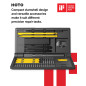 HOTO Kit Tournevis Électrique Précision Pro,48 en 1 Kit Tournevis de precision,Lumière Circulaire LED,26 Embouts Magnétiques et 