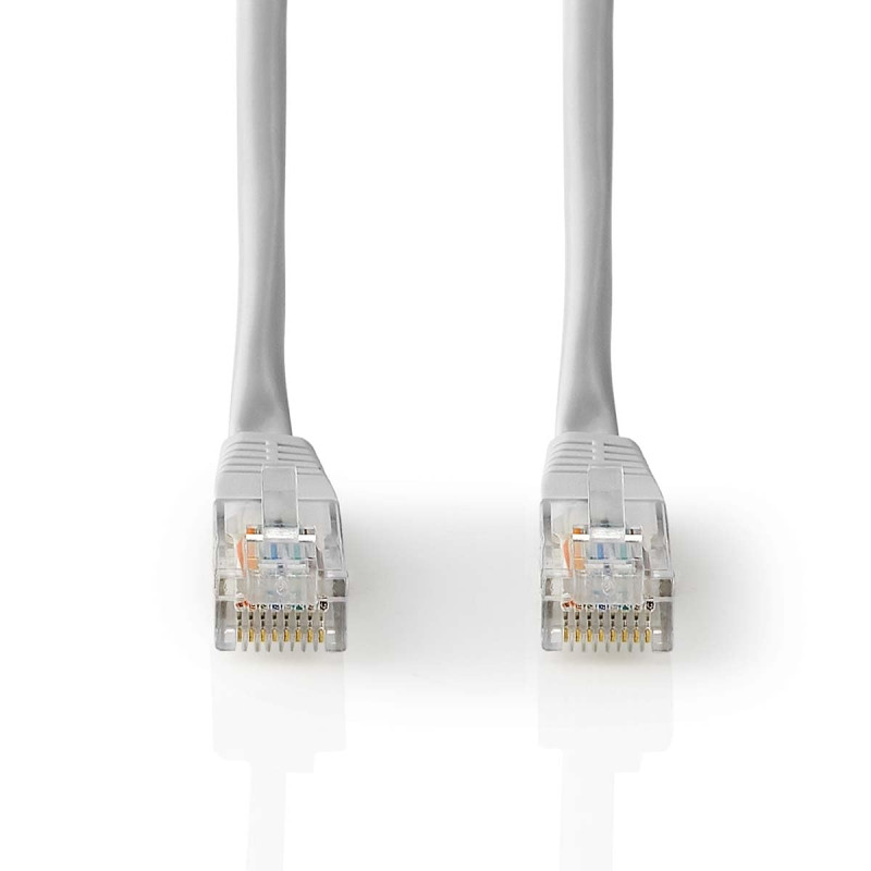 NEDIS Câble réseau CAT5e - U/UTP - Fiche RJ45 - Fiche RJ45-30 m - Rond - PVC - Gris - Étiquette NEDIS Câble réseau CAT5e - U/UTP - Fiche RJ45 - Fiche RJ45-30 m - Rond - PVC - Gris - Étiquette