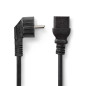 Nedis Câble d'alimentation - Fiche de Contact de Protection - IEC-320-C19 - Coudé - Droit - Nickelé - 2 m - Rond - PVC - Noir - Nedis Câble d'alimentation - Fiche de Contact de Protection - IEC-320-C19 - Coudé - Droit - Nickelé - 2 m - Rond - PVC - Noir -