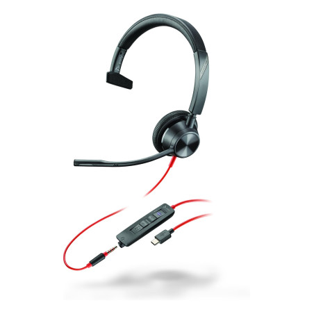 Poly Headset Blackwire C3315-M Mono USB-C/A & 3,5 mm Teams