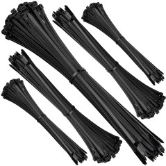 ISOLATECH Lot de 100 colliers de serrage noirs 300mm x 4,8mm en nylon, résistants à la chaleur et aux UV, haute résistance à la