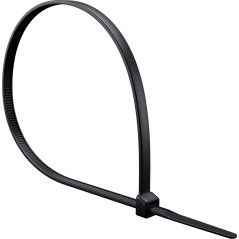 ISOLATECH Lot de 100 colliers de serrage noirs 300mm x 4,8mm en nylon, résistants à la chaleur et aux UV, haute résistance à la 