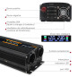 Convertisseur 12v 220v 1500W /3000W convertisseur de Tension Onduleur avec écran LCD USB Convertisseur 12v 220v 1500W /3000W convertisseur de Tension Onduleur avec écran LCD USB