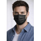 CRAZYCHIC - x51 Masque Chirurgical Médical NOIR Type IIR - Certifié CE Norme EN14683 - Masque Jetable 3 Plis Protection Respirat CRAZYCHIC - x51 Masque Chirurgical Médical NOIR Type IIR - Certifié CE Norme EN14683 - Masque Jetable 3 Plis Protection Respirat