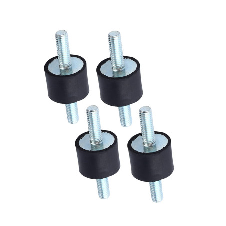 Keenso 4pcs M6 Supports d'Isolation en Caoutchouc, Anti-vibrations d'Isolateur Amortisseur de Pompe à Compresseur d'Air avec Vis