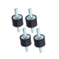 Keenso 4pcs M6 Supports d'Isolation en Caoutchouc, Anti-vibrations d'Isolateur Amortisseur de Pompe à Compresseur d'Air avec Vis Keenso 4pcs M6 Supports d'Isolation en Caoutchouc, Anti-vibrations d'Isolateur Amortisseur de Pompe à Compresseur d'Air avec Vis