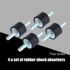 Keenso 4pcs M6 Supports d'Isolation en Caoutchouc, Anti-vibrations d'Isolateur Amortisseur de Pompe à Compresseur d'Air avec Vis